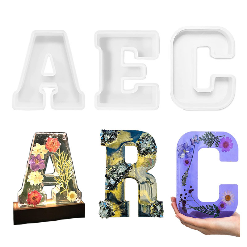 Resin Craft Ideas - 1pc A-Z Letter Silicone Molds Alphabet