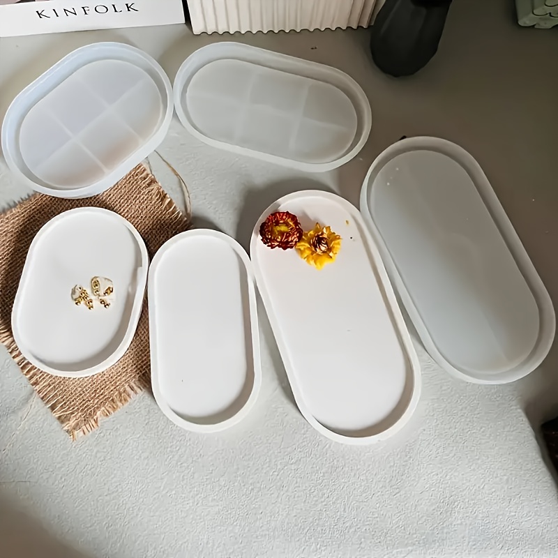 Serving Tray Mold - Oval silicone mold for concrete, plaster,and