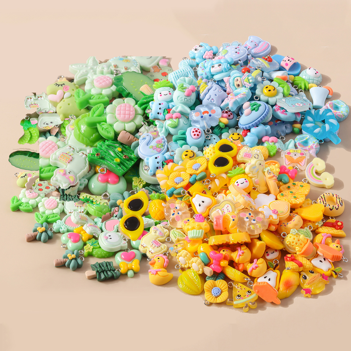 Resin Craft Projects - Mixed 10pcs Resin Colorful Heart Flower