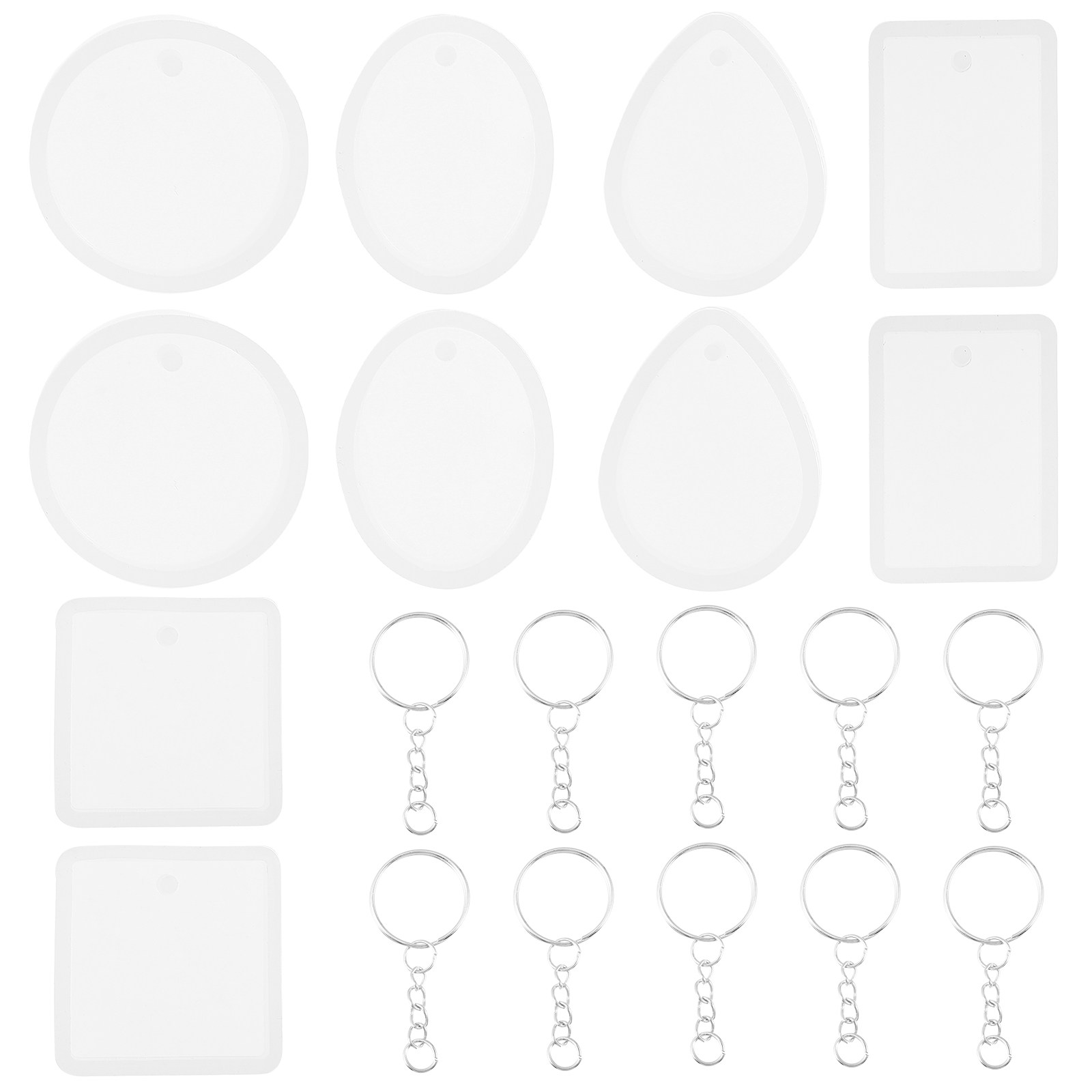 Resin Jewelry Kit - 10pcs Pendant Mold Set Silicone Resin