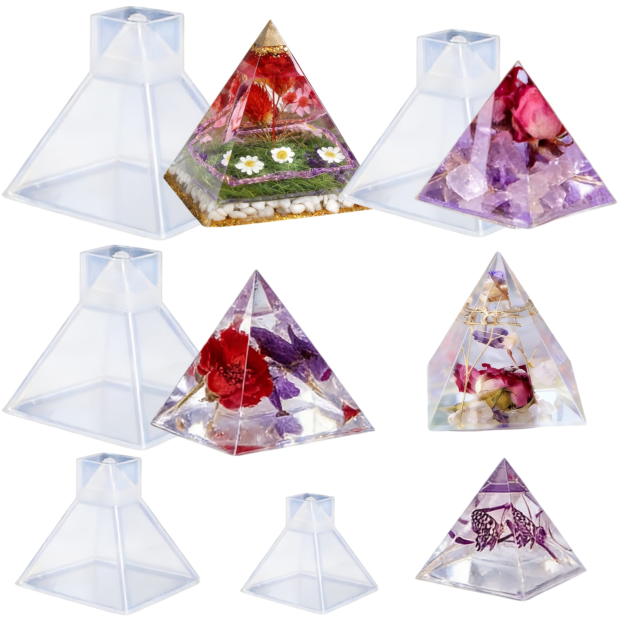 5pc- Pyramid resin molds of va – обзор и цена Resin Jewelry Kit