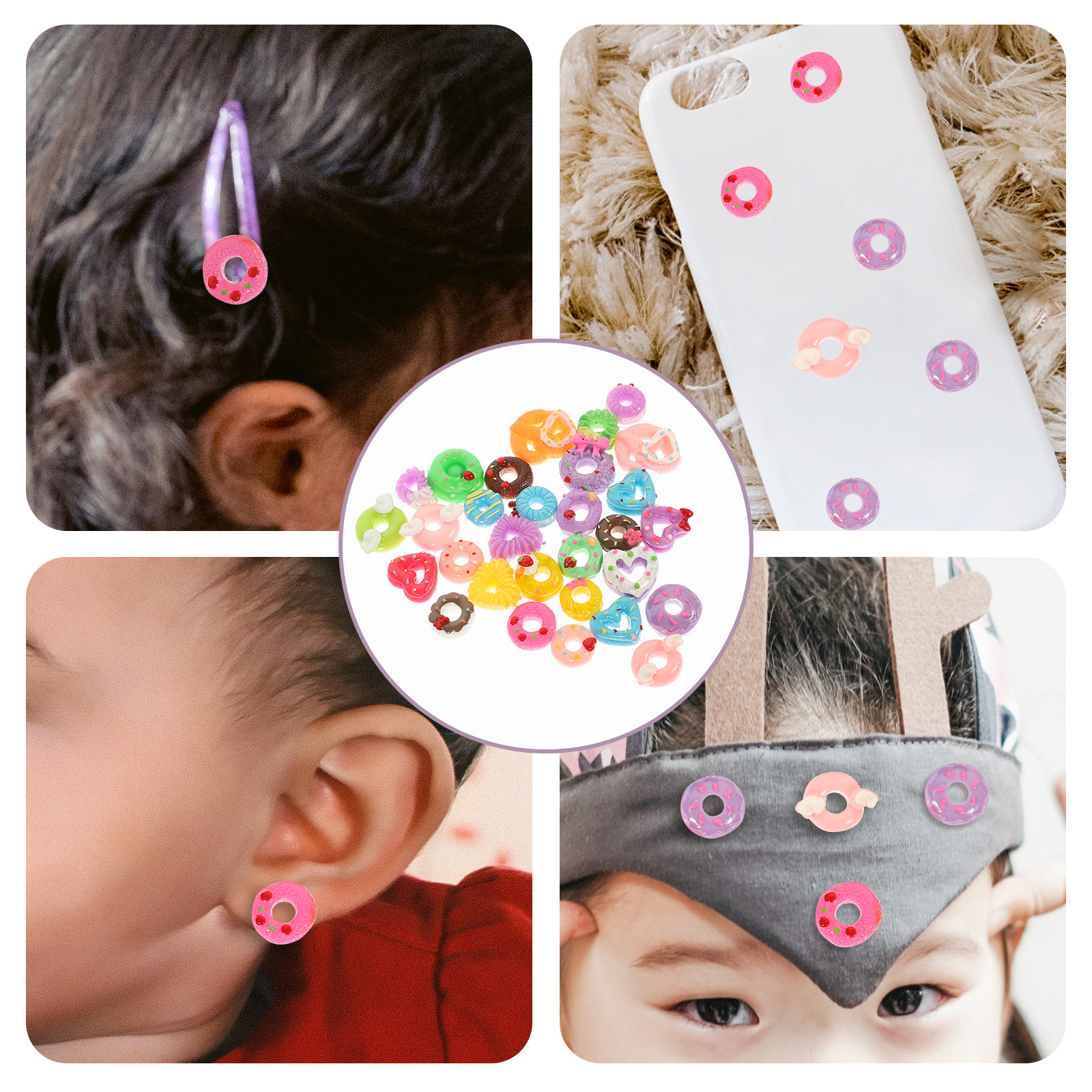 30Pcs Mini Donut Resin Ornamen – обзор и цена Resin Craft Supplies