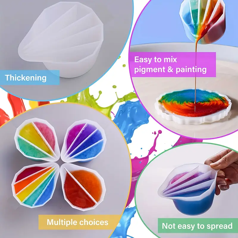 Split Cup For Paint Pouring,Re – обзор и цена Mixing Cup Silicone