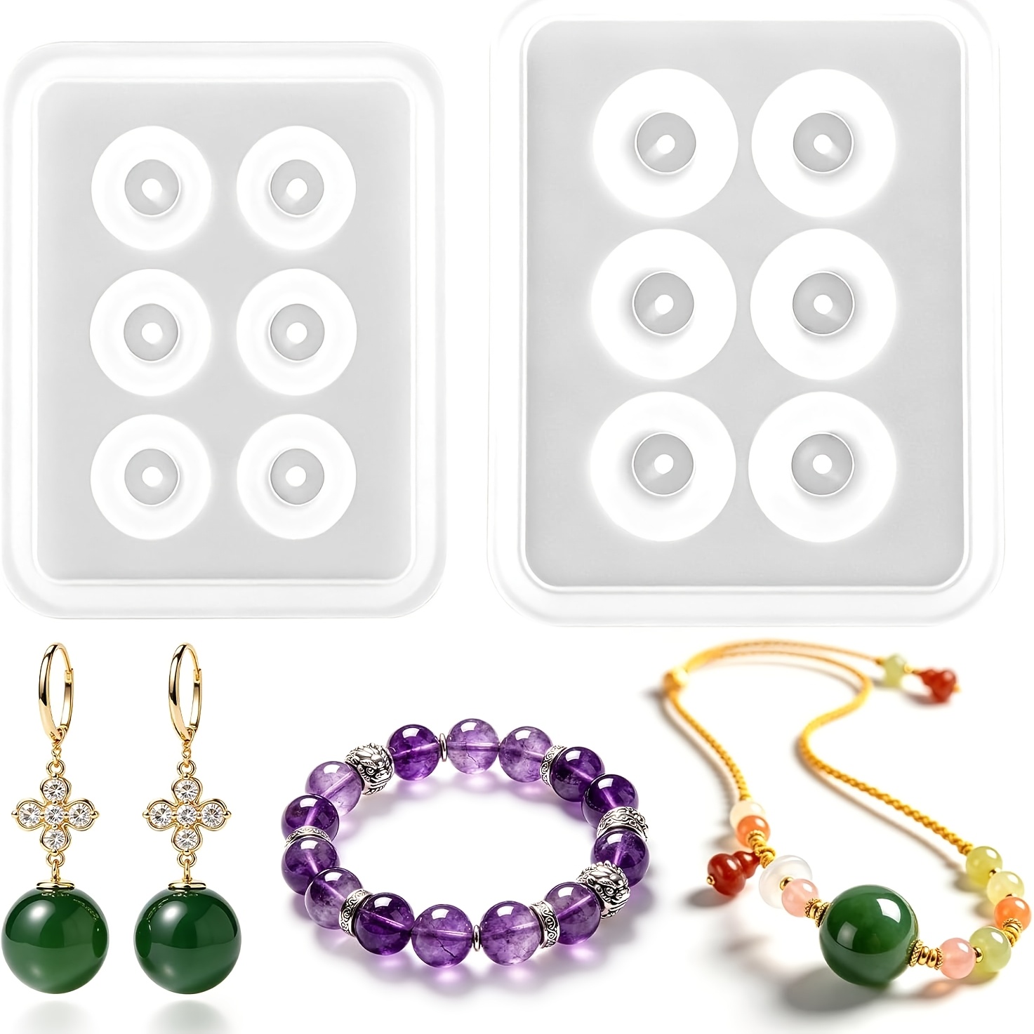 Two perforated spherical silic – обзор и цена Resin Jewelry Kit