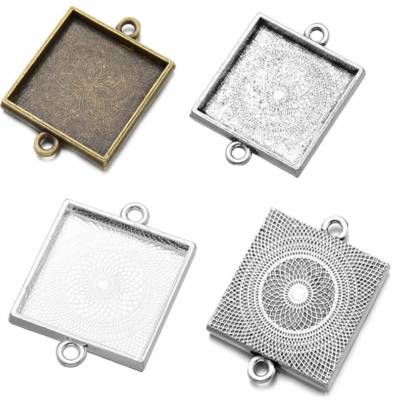 Onebeading Fit 25x25mm Square  – обзор и цена Bezels Set Pendant