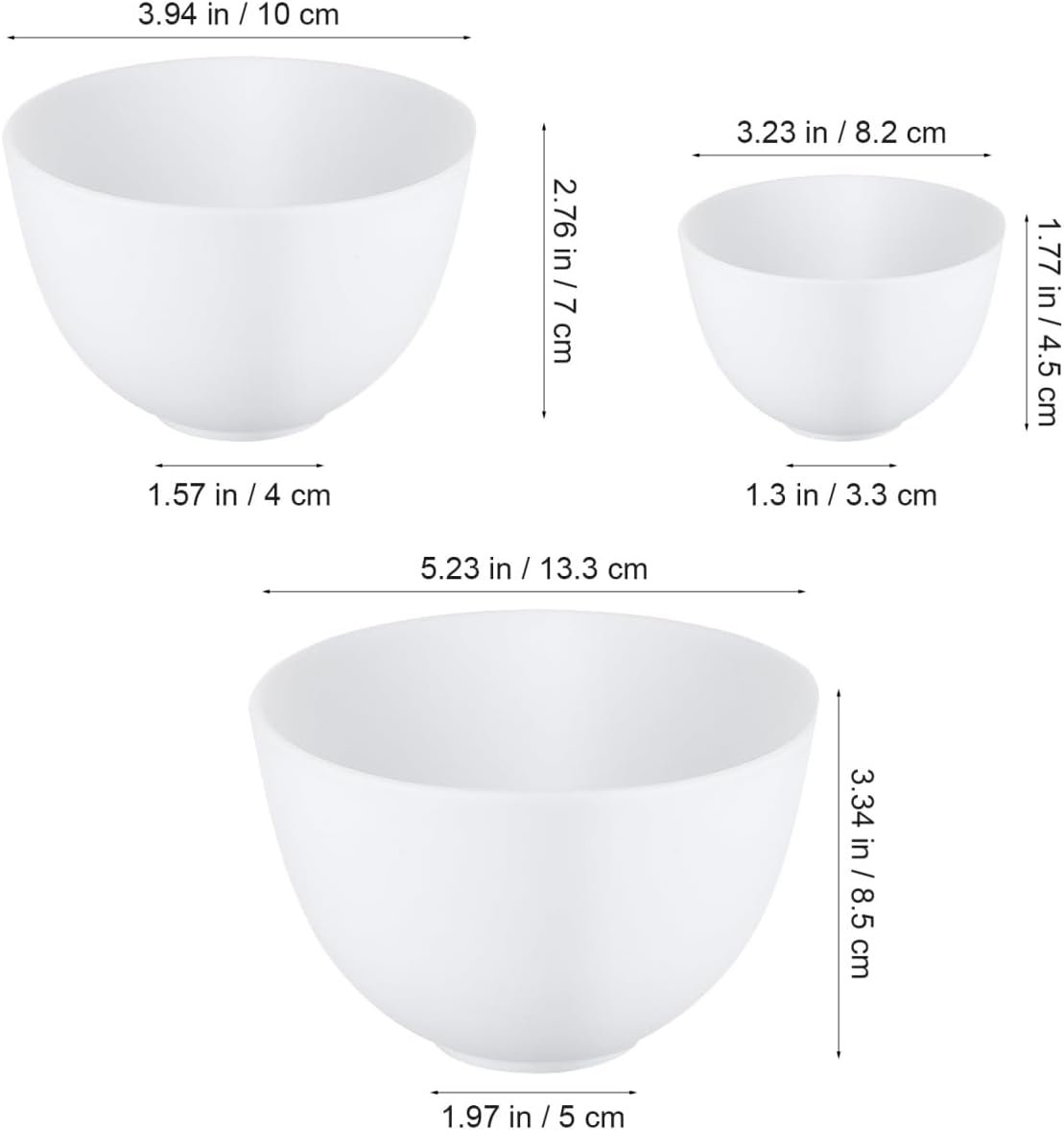 3pcs/set Silicone Bowls White  – обзор и цена Mixing Cup Silicone