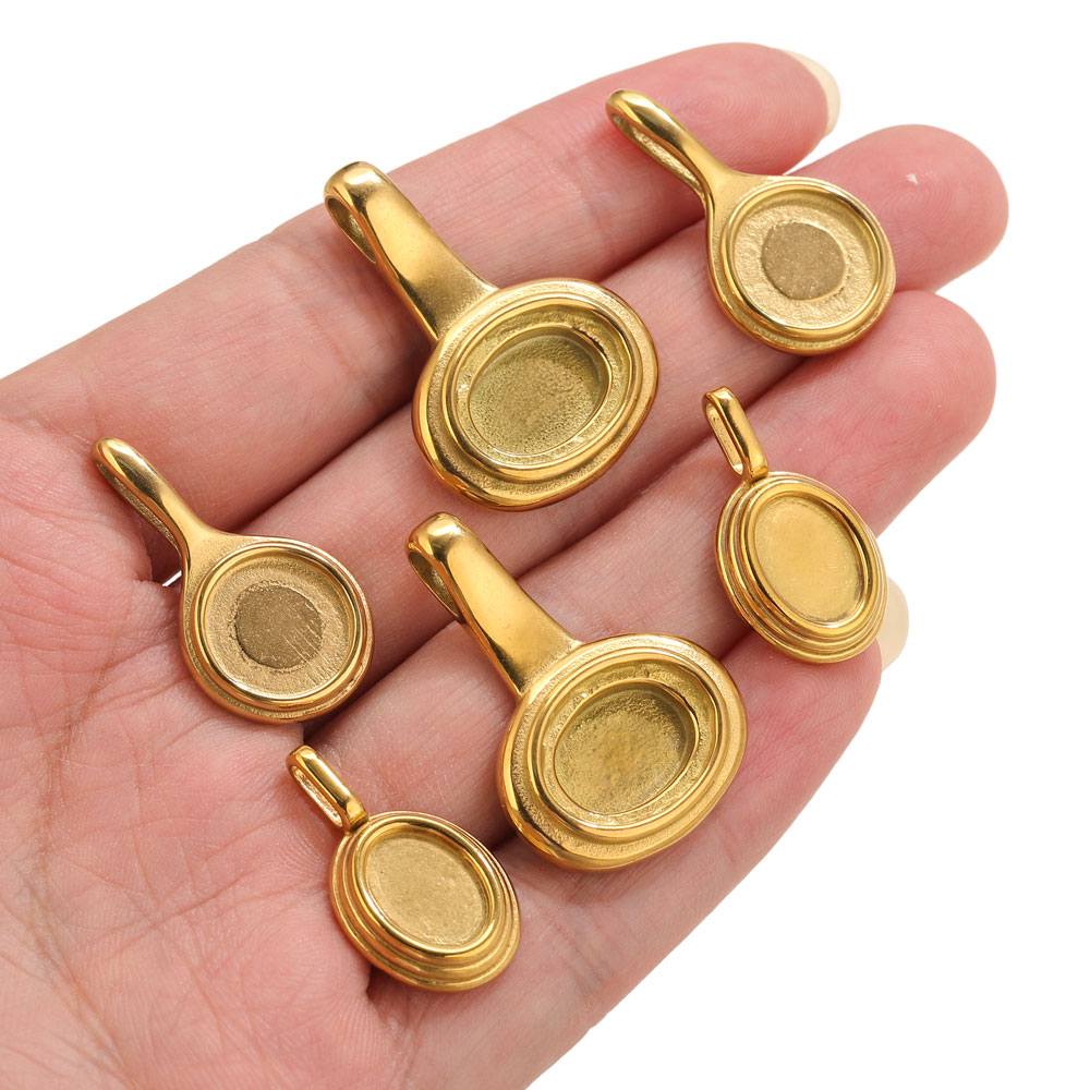 5pcs Stainless Steel Round Ova – обзор и цена Resin Craft Supplies