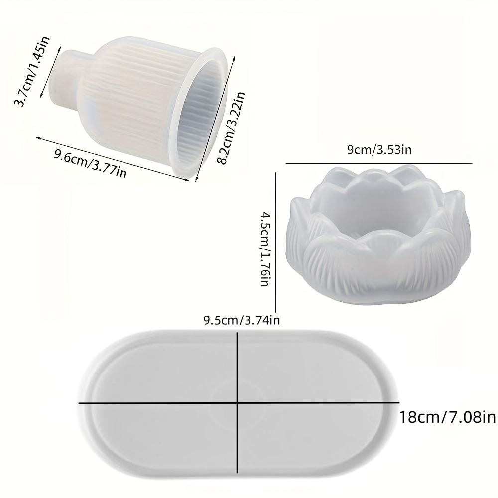 3pcs Silicone Mold Vases, Oval – обзор и цена Serving Tray Mold