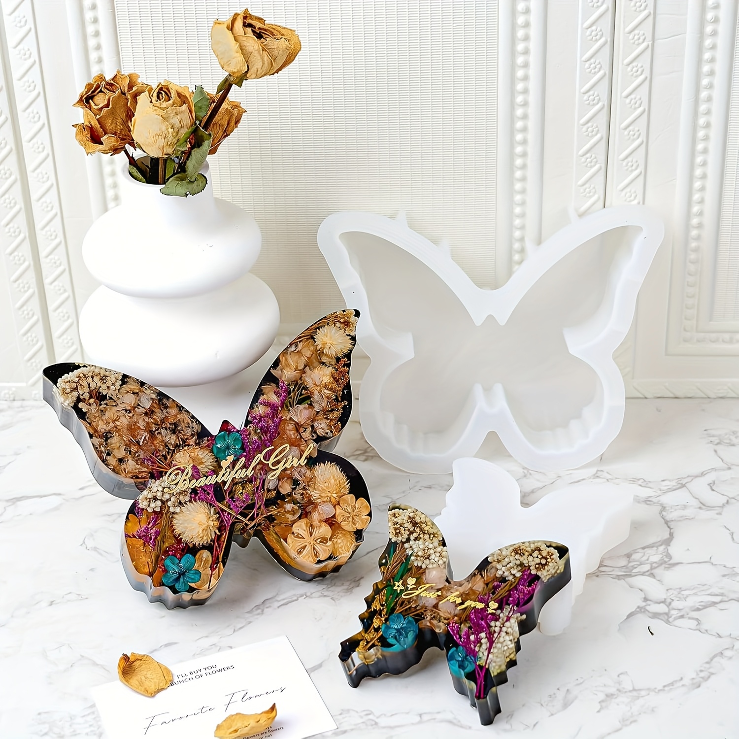 Two sizes of butterfly resin m – обзор и цена Flower Preservation Resin