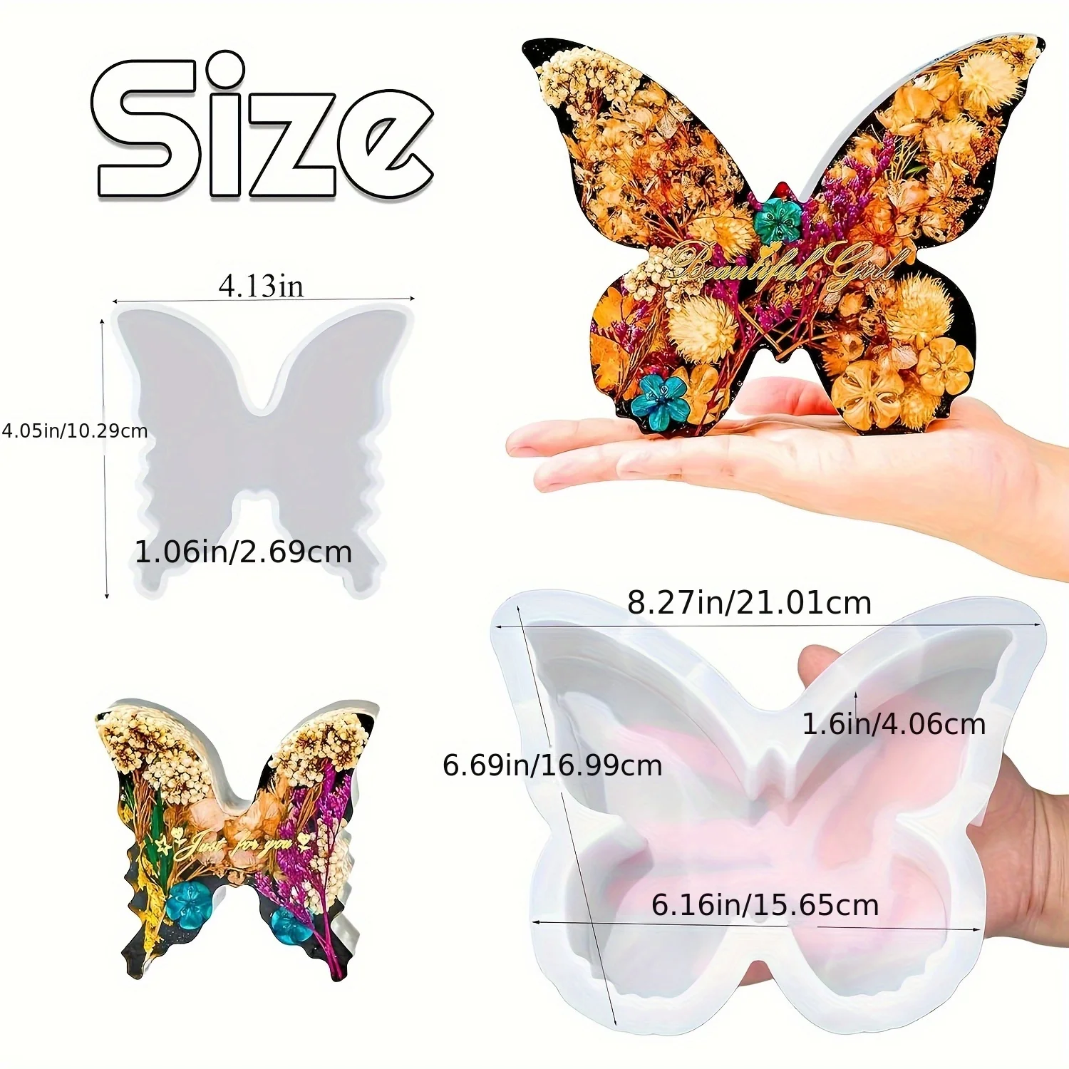 Two sizes of butterfly resin m – обзор и цена Flower Preservation Resin