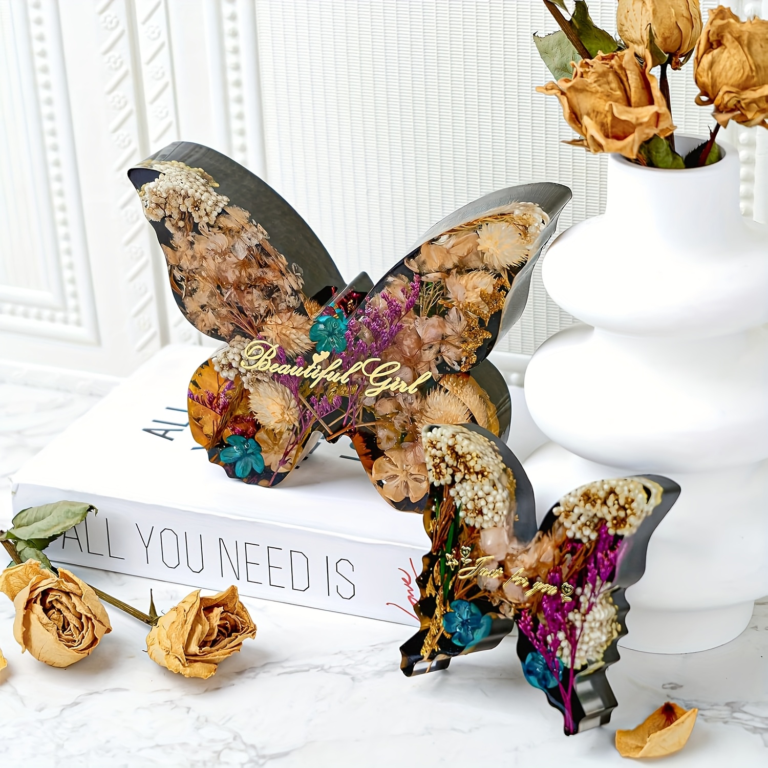 Two sizes of butterfly resin m – обзор и цена Flower Preservation Resin