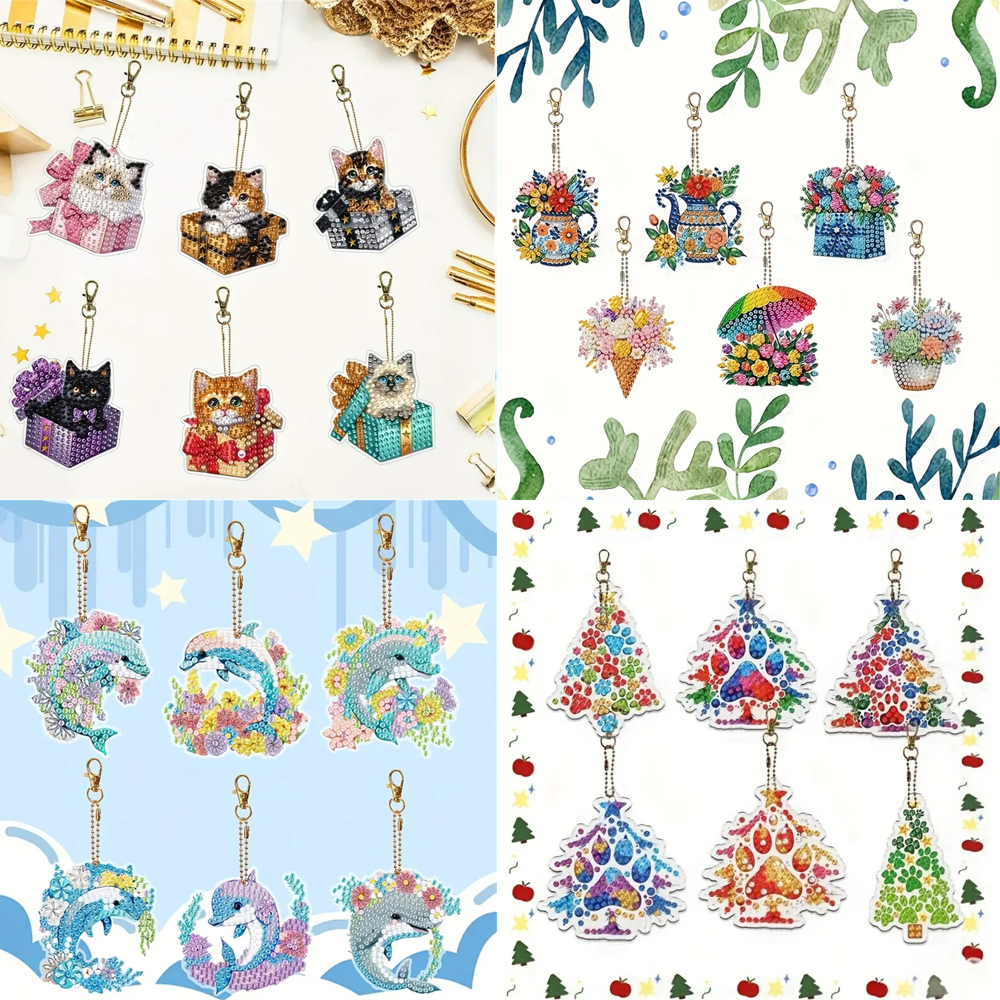 6-piece DIY Diamond Keychain - – обзор и цена Resin Craft Ideas
