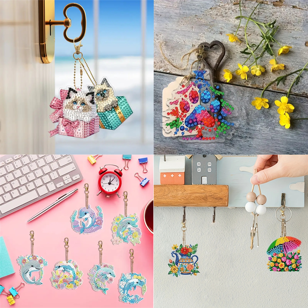6-piece DIY Diamond Keychain - – обзор и цена Resin Craft Ideas