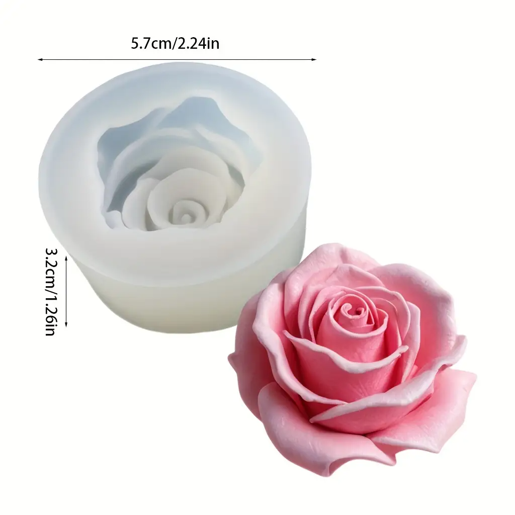 1 Rose Silicone Candle Mold -  – обзор и цена Flower Preservation Resin