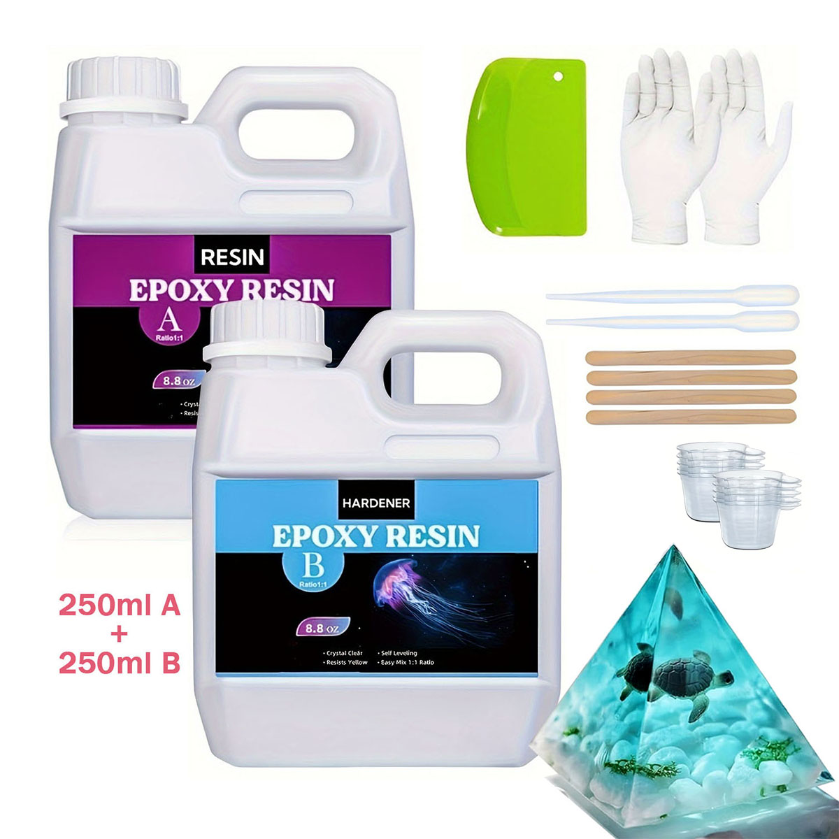 125ml/250ml Crystal Clear Cast – обзор и цена Resin Jewelry Kit