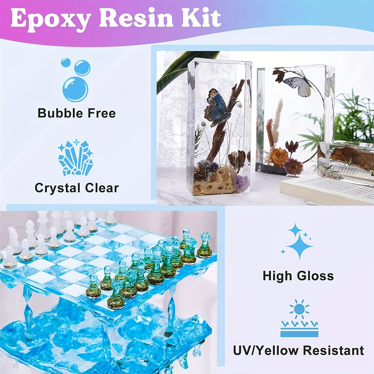 125ml/250ml Crystal Clear Cast – обзор и цена Resin Jewelry Kit