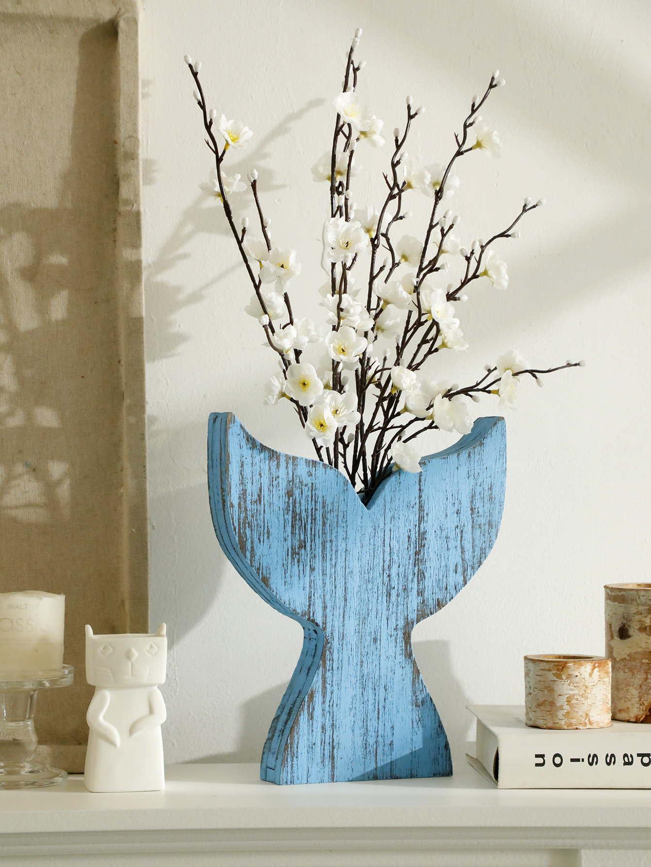 Nautical Wooden Vase Whale Tai – обзор и цена Dried Flower Bulk