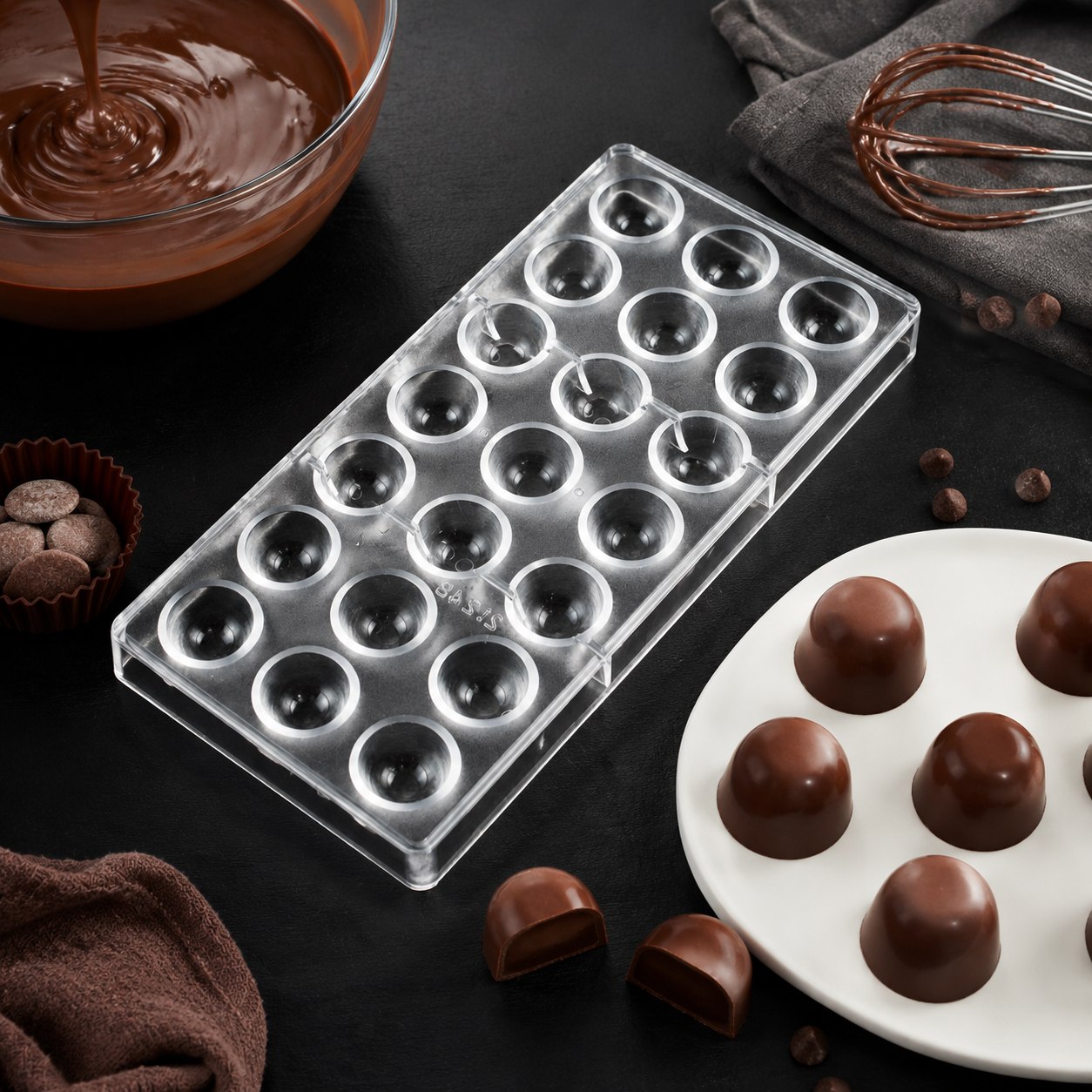 21 Cavity Dome Chocolate Mold  – обзор и цена Dome Mold Clear