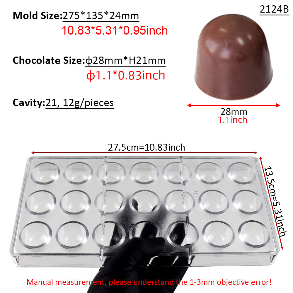 21 Cavity Dome Chocolate Mold  – обзор и цена Dome Mold Clear