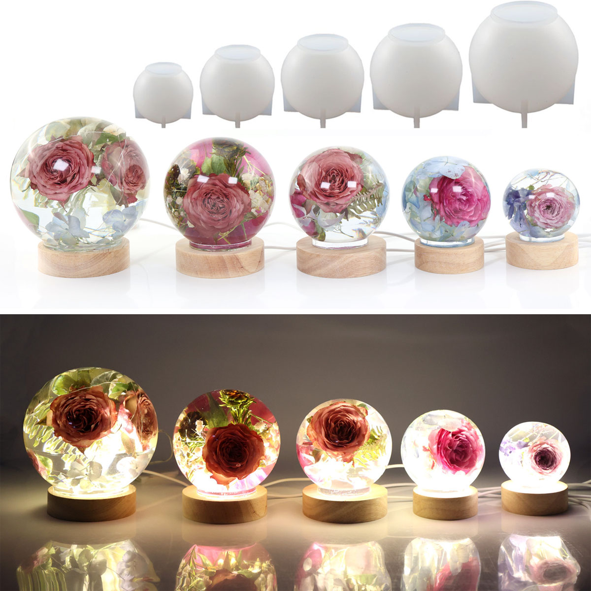 65-120mm Sphere Ball Silicone  – обзор и цена Resin Craft Ideas