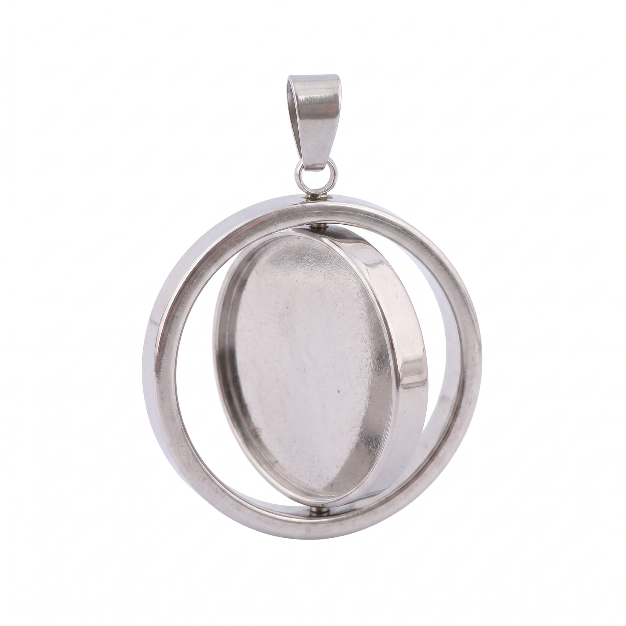 3pcs Stainless Steel  Rotatabl – обзор и цена Bezels Set Pendant