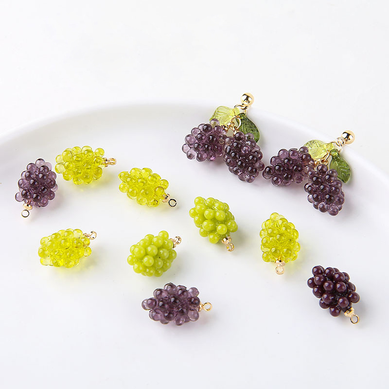 6pcs Cute Little Grapes Resin  – обзор и цена Resin Craft Projects
