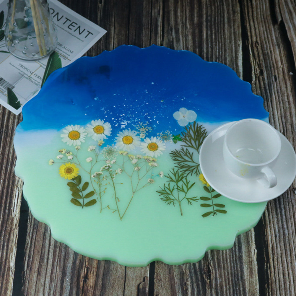 2Pcs Crystal Resin Silicone Tr – обзор и цена Serving Tray Mold