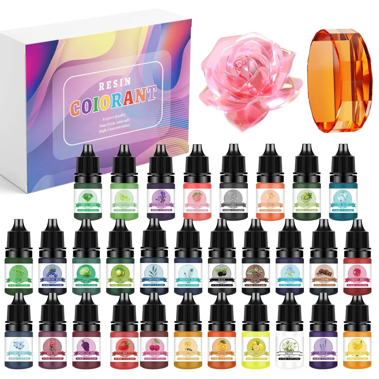 30Colors 5ml Epoxy Resin Pigme – обзор и цена Resin Jewelry Kit