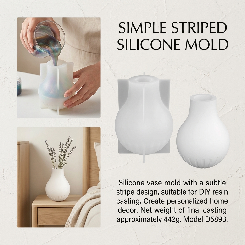 Silicone Vase Mold with Stripe – обзор и цена Resin Craft Ideas