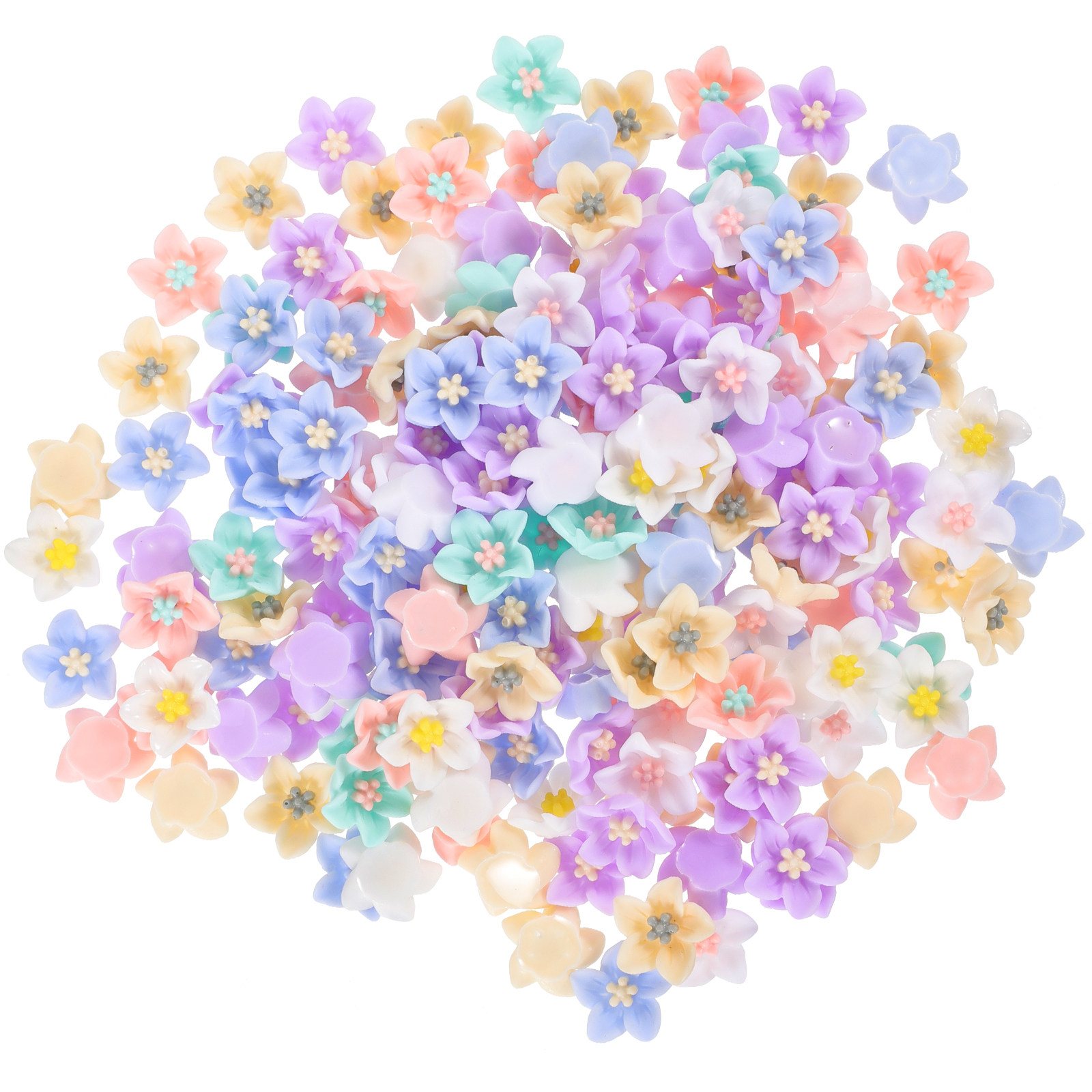 200Pcs Resin Flower Charms Fin – обзор и цена Resin Craft Supplies