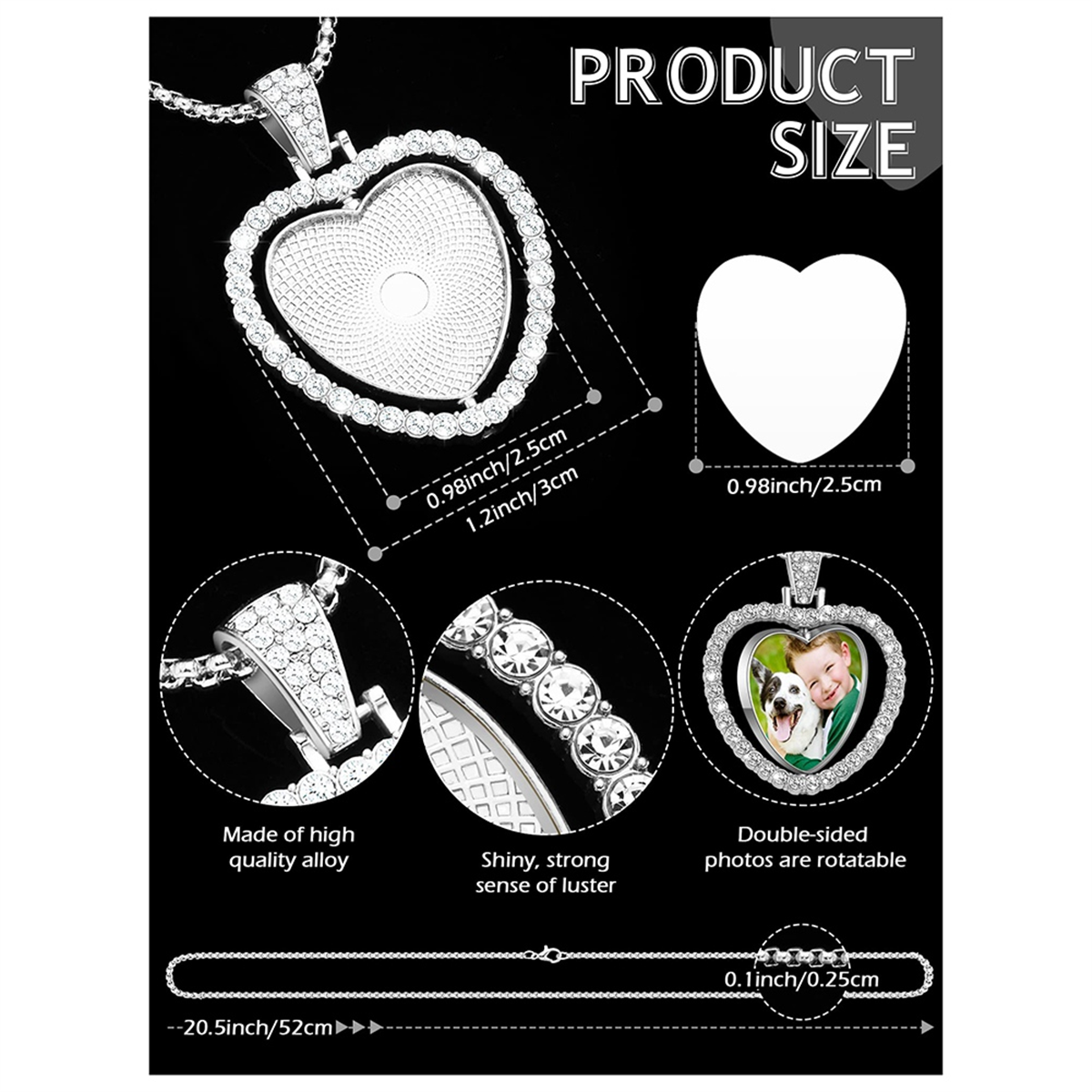 24Pcs Sublimation Rhinestone T – обзор и цена Bezels Set Pendant
