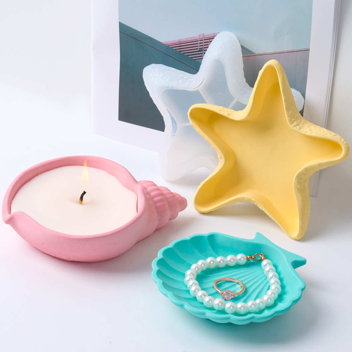 DIY Concrete Starfish Starage  – обзор и цена Serving Tray Mold