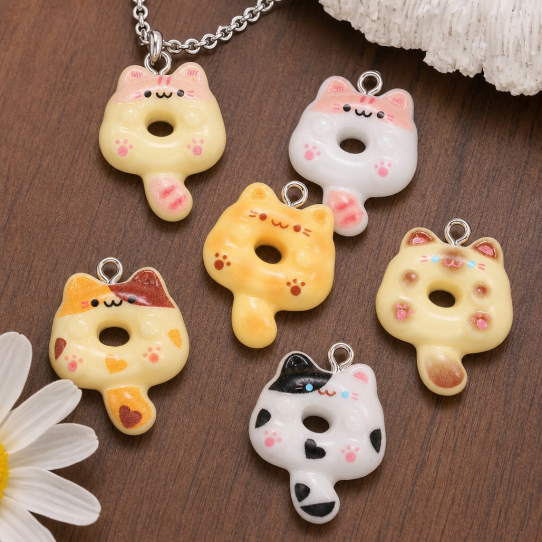 10Pcs Kawaii Cartoon Cat Resin – обзор и цена Resin Craft Projects