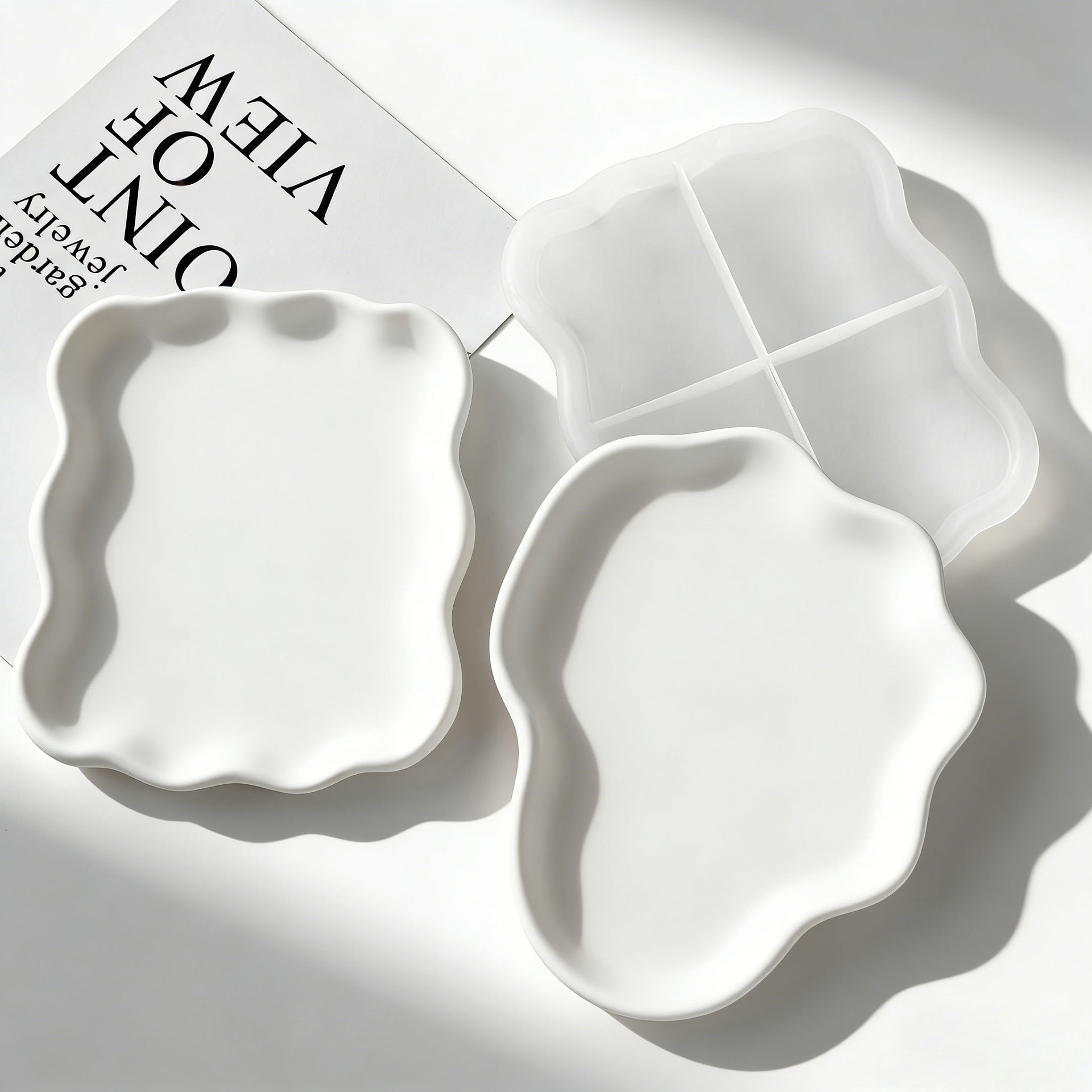 DIY Geometric Wave Plaster Coa – обзор и цена Serving Tray Mold