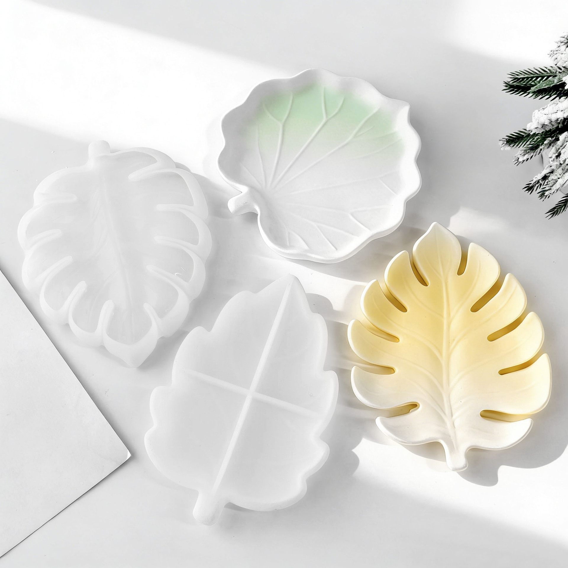 DIY Gypsum Form Leaf Coaster S – обзор и цена Serving Tray Mold