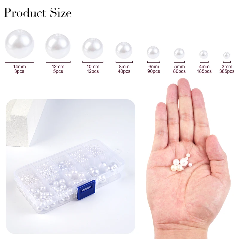 800pcs Artificial Faux Pearl R – обзор и цена Resin Jewelry Kit