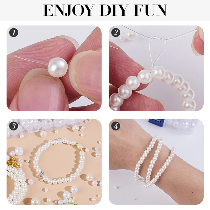 800pcs Artificial Faux Pearl R – обзор и цена Resin Jewelry Kit