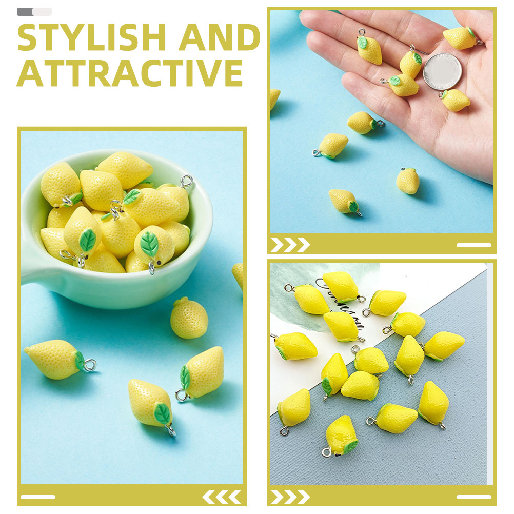 20Pcs Resin Lemon Charms Fruit – обзор и цена Resin Crafts