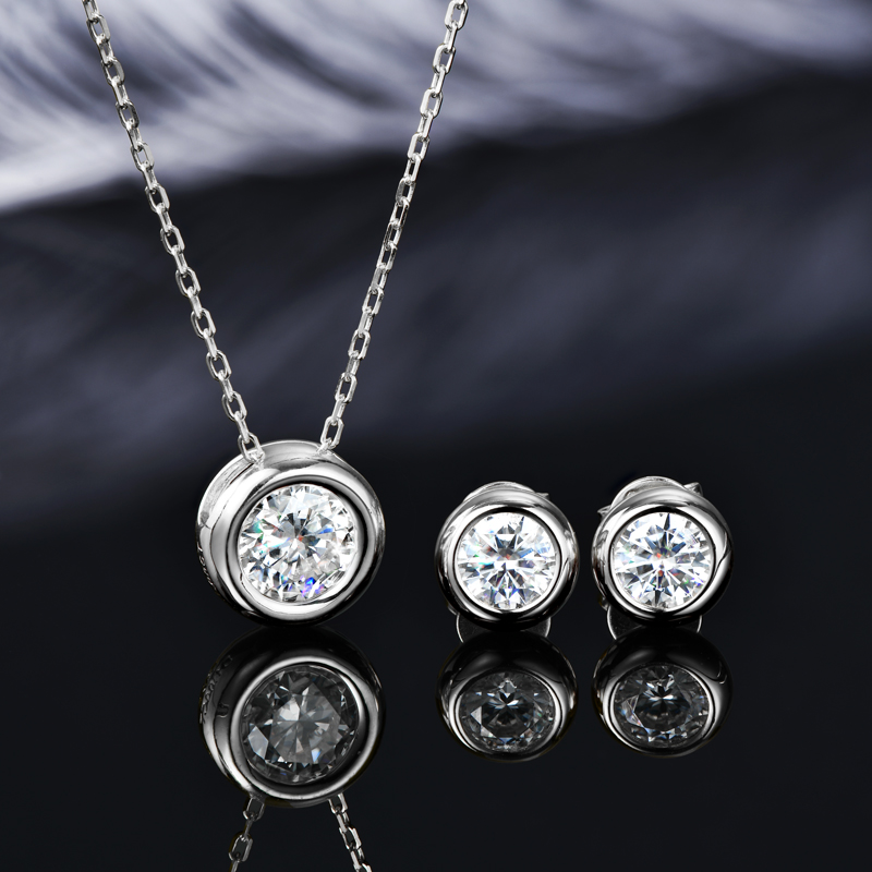 IOGOU 6.5mm 1ct Bezel Moissani – обзор и цена Bezels Set Pendant