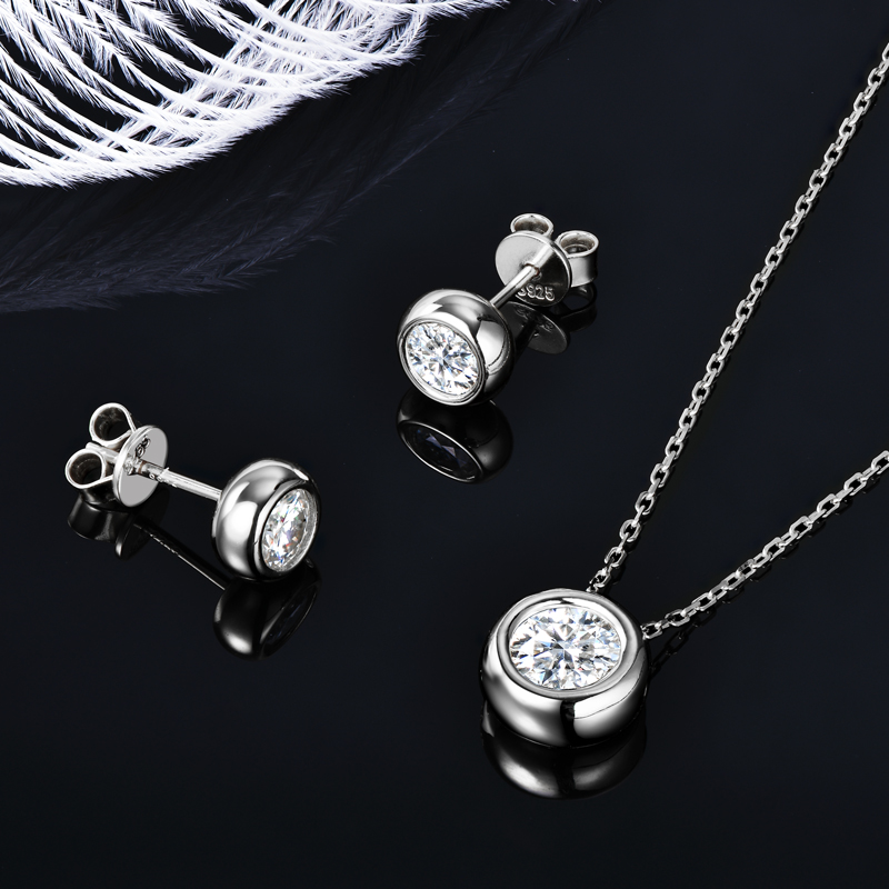 IOGOU 6.5mm 1ct Bezel Moissani – обзор и цена Bezels Set Pendant