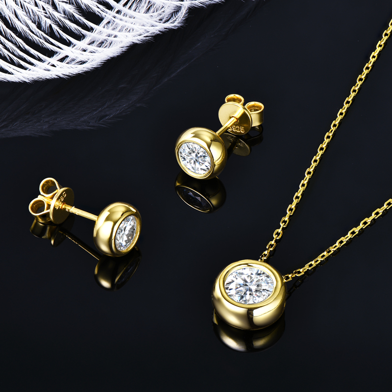 IOGOU 6.5mm 1ct Bezel Moissani – обзор и цена Bezels Set Pendant