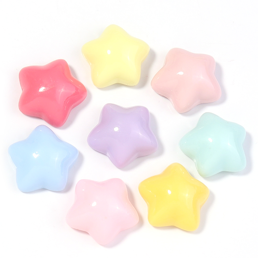 50pcs/lot 16mm Colorful Star R – обзор и цена Resin Crafts Diy