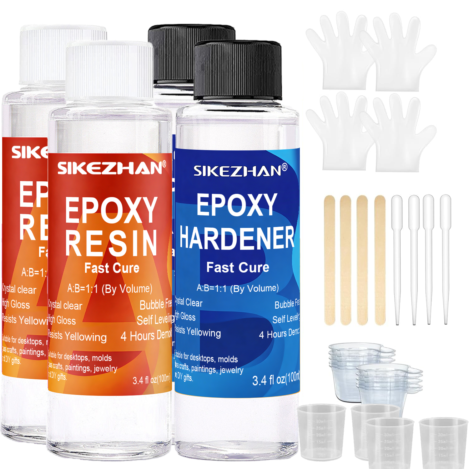 Clear Epoxy Resin AB Glue Hard – обзор и цена Resin Jewelry Kit