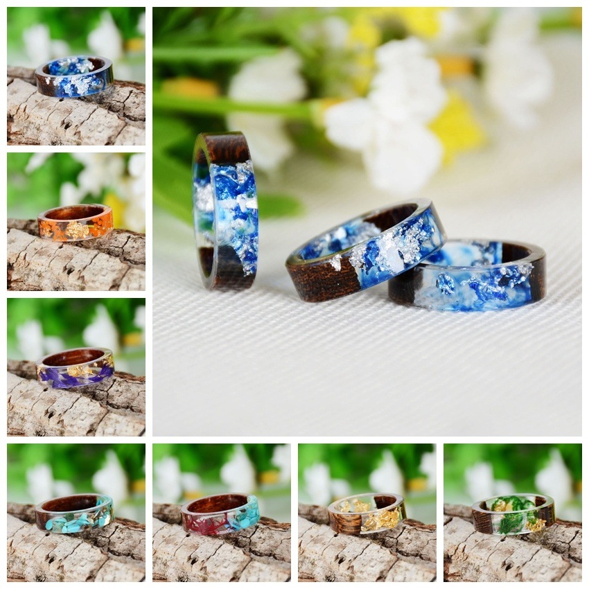 Creative Wooden Resin Ring for – обзор и цена Dried Flower Bulk