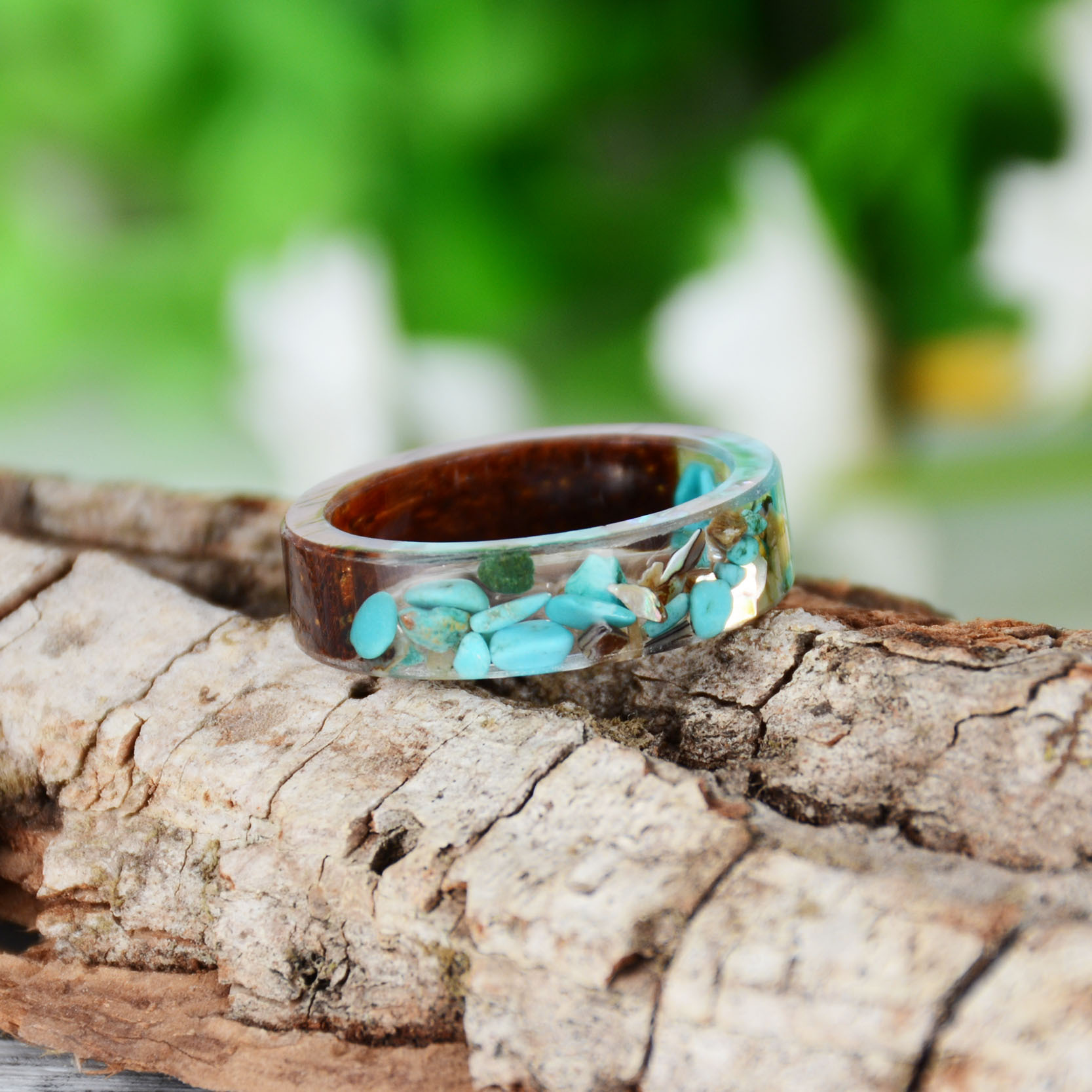 Creative Wooden Resin Ring for – обзор и цена Dried Flower Bulk