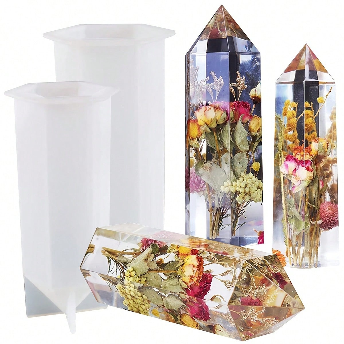 1Pcs Crystal Tower Resin Silic – обзор и цена Flower Preservation Resin