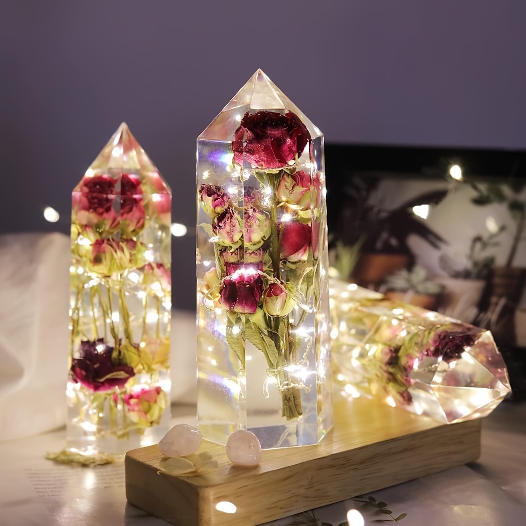 1Pcs Crystal Tower Resin Silic – обзор и цена Flower Preservation Resin