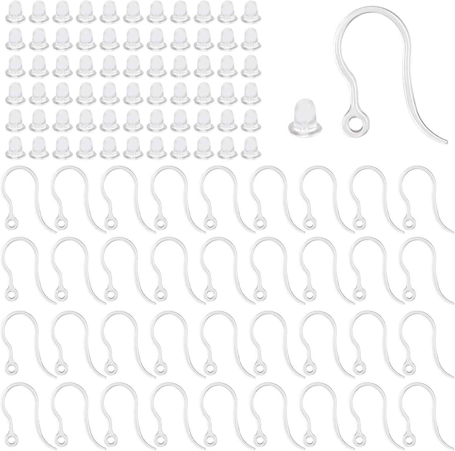 40pcs Clear Plastic Earring Ho – обзор и цена Resin Craft Projects