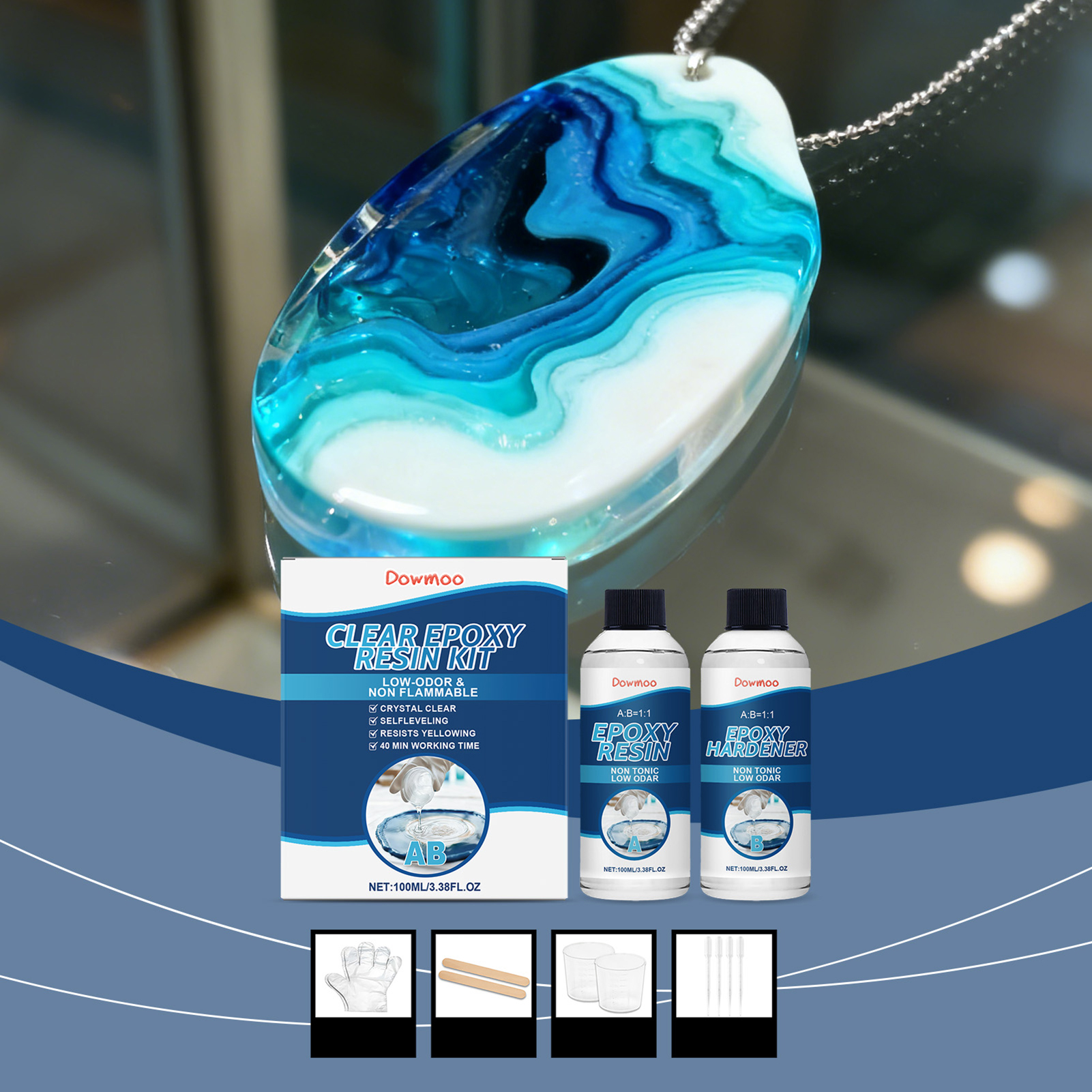 DIY Crystals Clear Epoxys Resi – обзор и цена Resin Jewelry Kit
