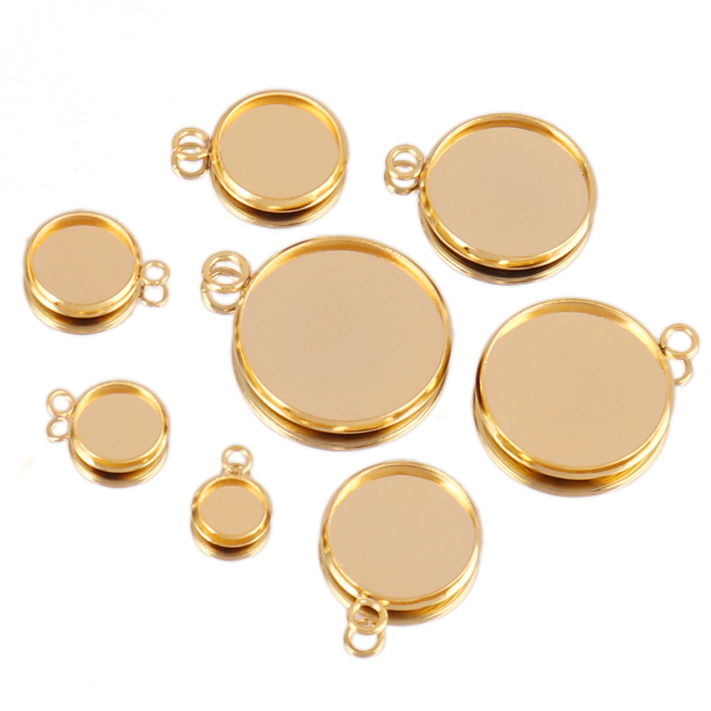 10Pcs Stainless Steel Cabochon – обзор и цена Bezels Set Pendant
